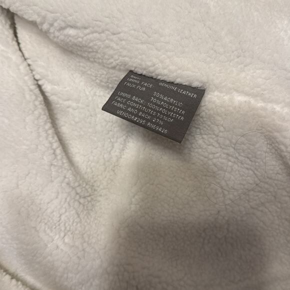 Wilson’s leather hooded parka belted bomber jacket size S dark brown - Picture 6 of 6